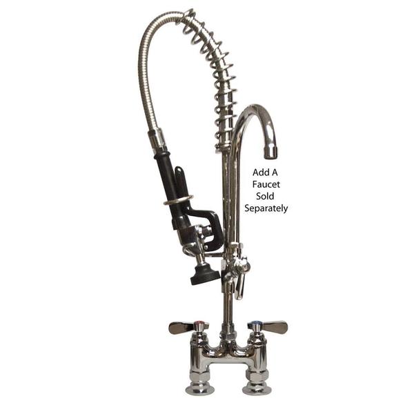 Bk Resources Mini Pre-Rinse 4"O.C. Faucet, Reduced Size For Small Spaces W/ BKF-4HD BKF-4HD-MINI
